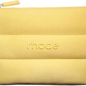 RHODE Yellow Quilted Cosmetic Pouch